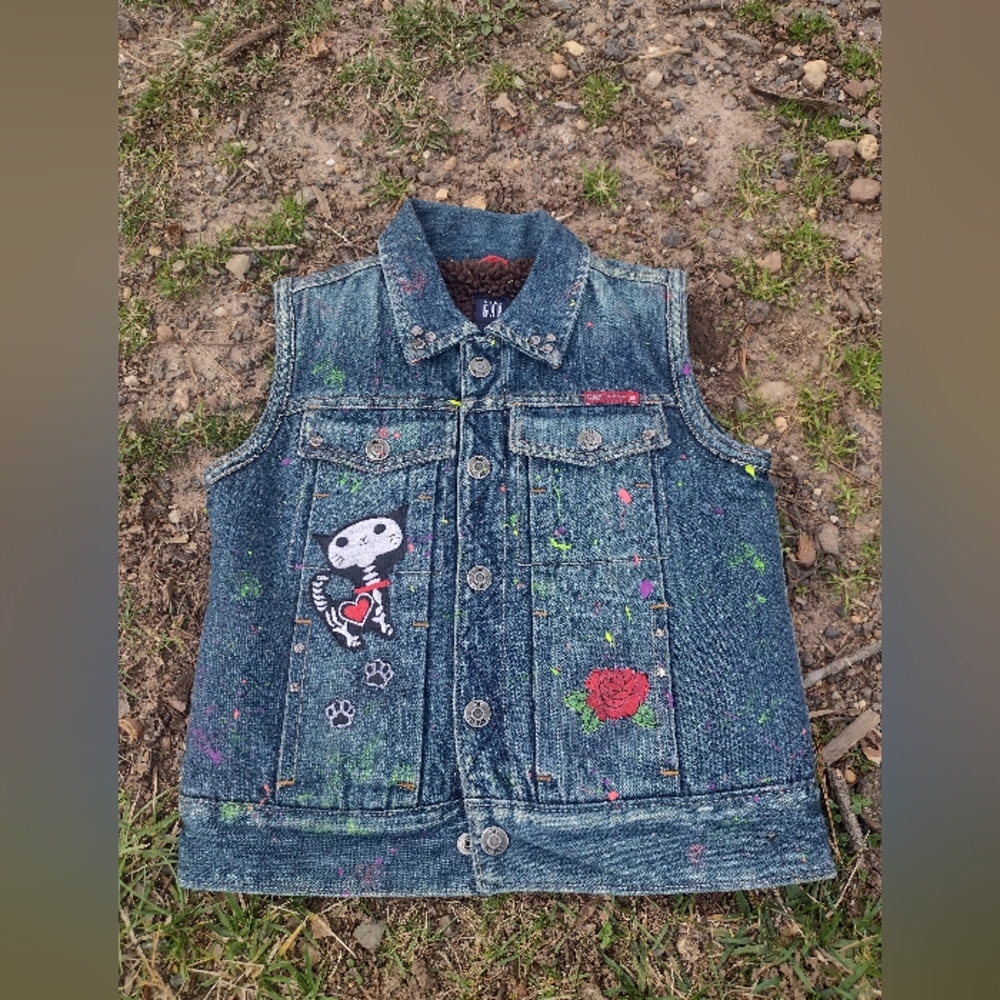 Toddler Denim vest custom Baby Gap